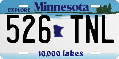 MN license plate 526TNL