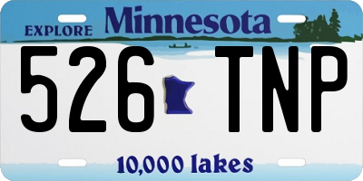 MN license plate 526TNP