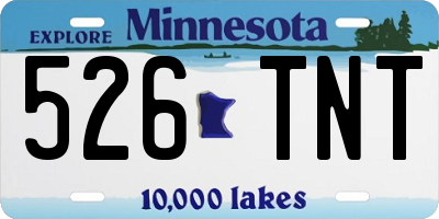 MN license plate 526TNT