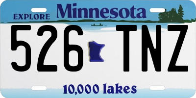 MN license plate 526TNZ