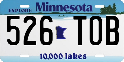 MN license plate 526TOB