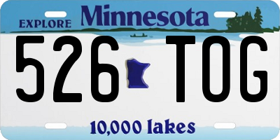 MN license plate 526TOG