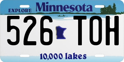 MN license plate 526TOH