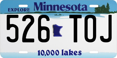 MN license plate 526TOJ