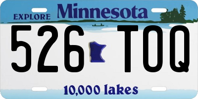 MN license plate 526TOQ