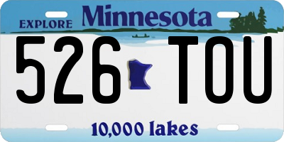 MN license plate 526TOU