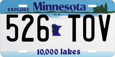 MN license plate 526TOV
