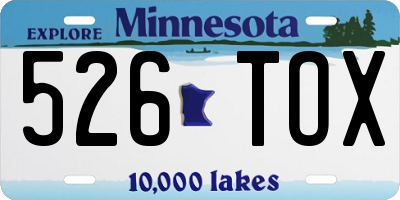 MN license plate 526TOX