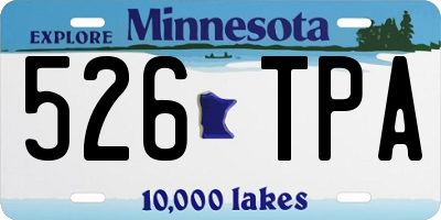 MN license plate 526TPA