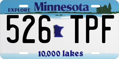 MN license plate 526TPF