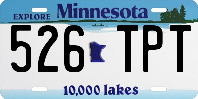 MN license plate 526TPT