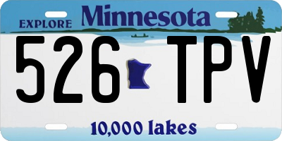 MN license plate 526TPV