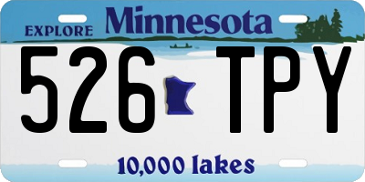 MN license plate 526TPY