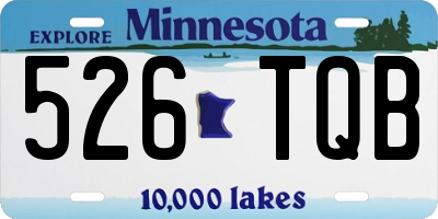 MN license plate 526TQB