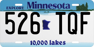 MN license plate 526TQF