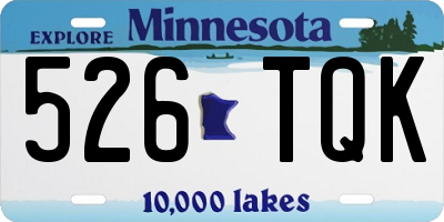 MN license plate 526TQK