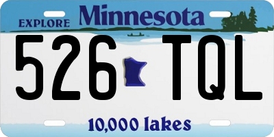 MN license plate 526TQL