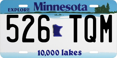 MN license plate 526TQM