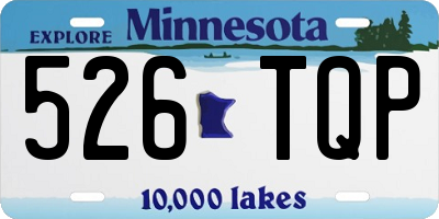 MN license plate 526TQP