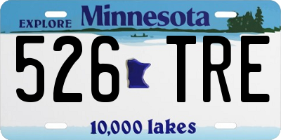MN license plate 526TRE