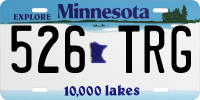 MN license plate 526TRG