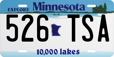 MN license plate 526TSA