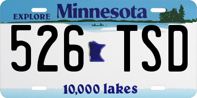 MN license plate 526TSD