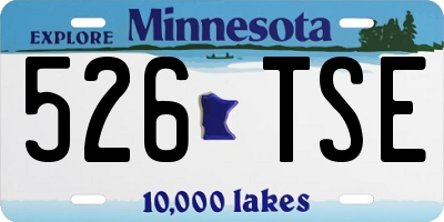 MN license plate 526TSE