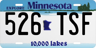 MN license plate 526TSF
