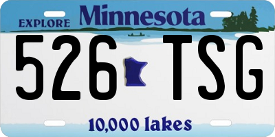 MN license plate 526TSG