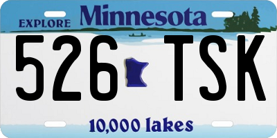 MN license plate 526TSK