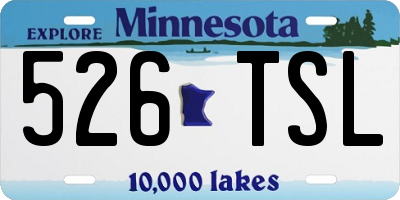 MN license plate 526TSL