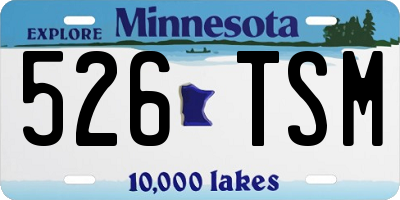 MN license plate 526TSM