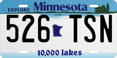 MN license plate 526TSN