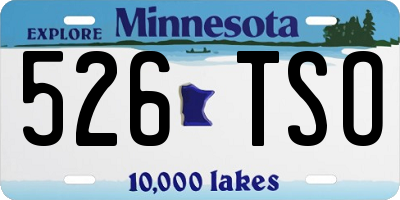 MN license plate 526TSO