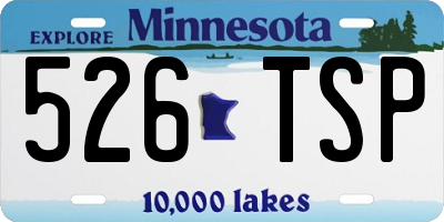 MN license plate 526TSP
