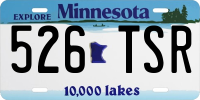 MN license plate 526TSR