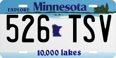 MN license plate 526TSV
