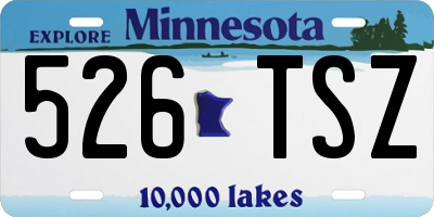 MN license plate 526TSZ
