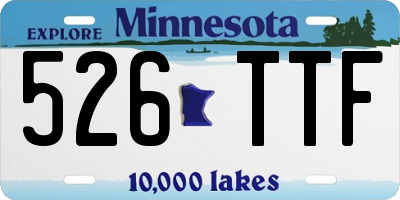 MN license plate 526TTF