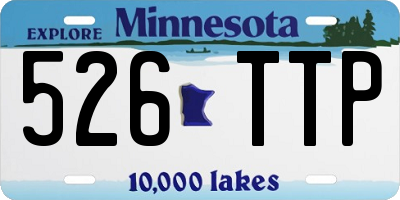 MN license plate 526TTP