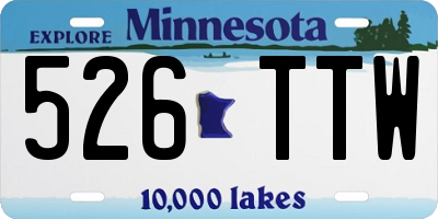 MN license plate 526TTW