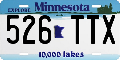 MN license plate 526TTX