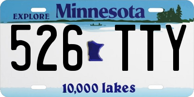 MN license plate 526TTY