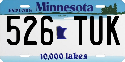 MN license plate 526TUK