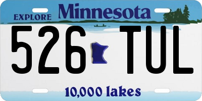 MN license plate 526TUL