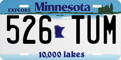 MN license plate 526TUM