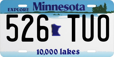 MN license plate 526TUO