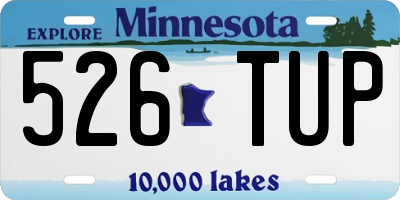 MN license plate 526TUP