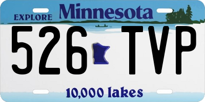MN license plate 526TVP